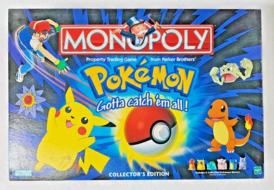 VTG 1999 Monopoly Pokémon Collector’s Edition 1st Edition Complete Unplayed - Image 1 of 4