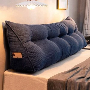 Velvet Pillow Case Lazy Bedside Backrest Cushion Pillow Cover Chair Sofa Seat - Picture 1 of 25