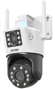 2.5K Dual-Lens WiFi Security Camera Outdoor Indoor, 8X Hybrid Zoom CCTV Camera, - Picture 1 of 7