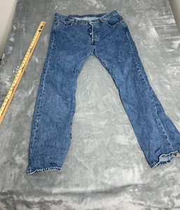 LEVI STRAUSS Levi's 501 Button Fly Classic Regular Fit Denim Blue Jeans 38 X 32 - Picture 1 of 5