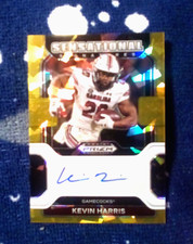 2022 PRIZM DRAFT PICKS SENSATIONAL SIGNATURES KEVIN HARRIS GOLD CRACKED ICE