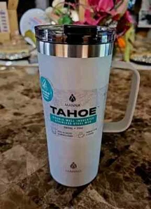 20 oz Stainless Steel Double Insulated Travel Mug Splash Proof Lid - Picture 1 of 1