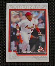 YADIER MOLINA 2004 Topps CHROME baseball ROOKIE card St Louis Cardinals MLB RC