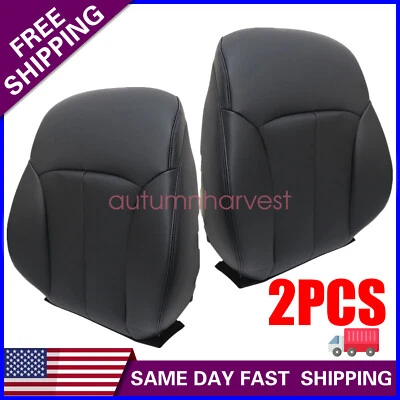 Cubierta de asiento de cuero negra 2 piezas para Subaru Outback 2010-2014 parte superior delantera ambos lados Foto 1 de 4