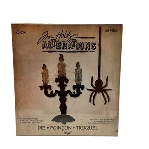 Candela Halloween Sizzix Tim Holtz Alterations Die Bigz 657456 Candela a lume di candela spaventosa - Foto 1 di 7