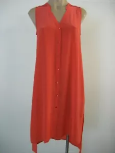 EILEEN FISHER Silk Crepe De Chine Button Down Sleeveless Dress S Small NWT $278 - Picture 1 of 4
