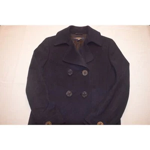 Brooks Brothers Women's size 6P Wool Blend Pea Coat Sailor's Navy Button Petite - Picture 1 of 16
