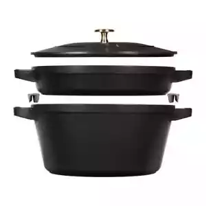 STAUB Stackable 2 Piece Pot Set in 3 Colours - Picture 1 of 35