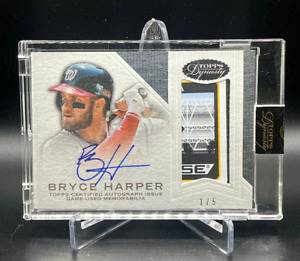 2016 Topps Dynasty Bryce Harper Dynastic Deed AUTO Patch /5 #AP-BH1