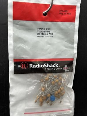 RadioShack 272-0801 Condensadores de Disco Cerámico, Pack de 100, Nuevo T10 Foto 1 de 2