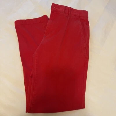 Niños Mini Boden Rojo Vestido Pantalones Ajustable Cintura Talla 11y Defecto Pluma Marca Rodilla Foto 1 de 4