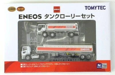N Scale Tomytec 2-ENEOS Gasoline Tank Lorry Fuel Truck Trailer Miniature Car NIB - Image 1 of 4