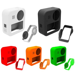 Soft Silicone Protective Housing Case Cover with Dual Lens Cover for GoPro Max - Picture 1 of 15
