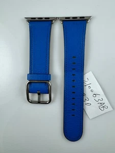 Original Apple Watch Classic Boucle Bracelet Cuir 46MM 44MM 45MM Bleu Électrique - Photo 1 sur 13
