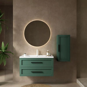 36"Bathroom Vanity w/Sink,Modern Wall-Mounted Floating Bathroom Storage Cabinet - Picture 1 of 5