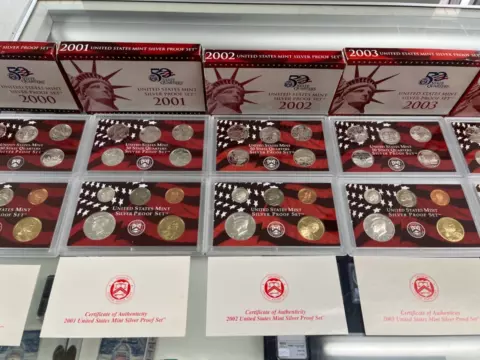 7 Pce Lot US Silver Proof Sets 2000 2001 2002 2003 2004 2005 2006  w/ogp L15716 Cover