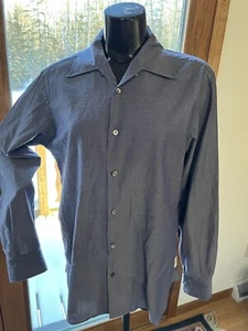 Mens Robert Graham Long Sleeve Pattern Shirt XL Blue Collar Button Up EUC Italy - Picture 1 of 11