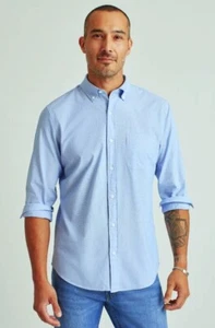 Bonobos Stretch Everyday Shirt Dress Shirt Sz XL Tailored Fit Blue End on End - Picture 1 of 10