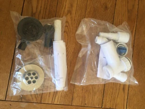 Rangemaster Single Bowl Sink Basket Strainer Waste Kit WKIT05/  + Double Spigot - Picture 1 of 6