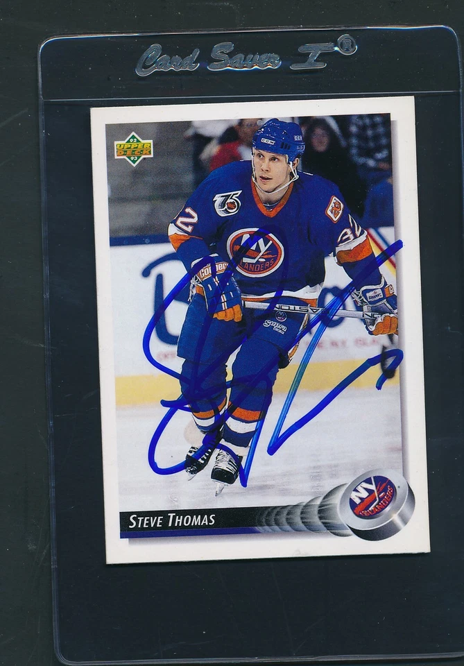1992/93 Upper Deck #171 Steve Thomas Islanders Signed Auto *D6089 - Image 1 of 1