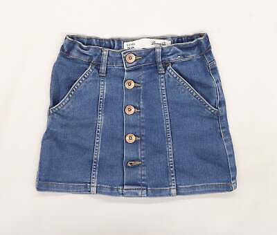 Denim Co. Girls Blue  Cotton A-Line Skirt Size 5-6 Years  Regular Button • 6.18€