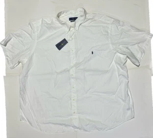 Neu mit Etikett Polo Ralph Lauren Herren 4XB große federleichte Baumwolle Kurzarm weiß - Bild 1 von 4