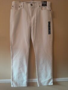 VINTAGE Structure NWT Jeans Mens 34 x 32 White Slim Straight READ 