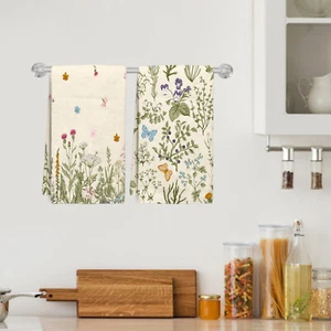Juego de 2 toallas de cocina florales coloridas para plantas, 18x26 pulgadas - Imagen 1 de 6