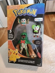 NUEVO EN CAJA Pokemon Evolution Set Figuras Pack Decidueye Dartrix & Rowlet Toys R Us - Imagen 1 de 11