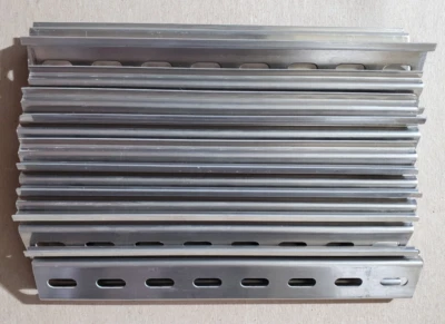 20 Pieces DIN Rail Slotted Aluminum Phoenix Contact 8" lengths, 13ft Total - Image 1 of 2