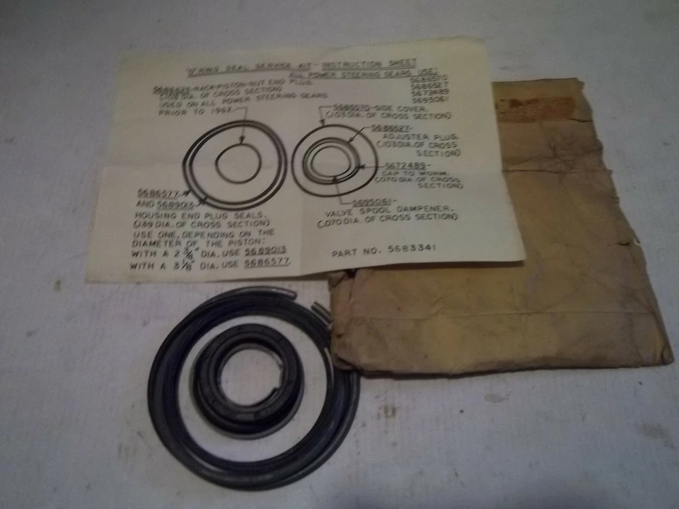 1964-1969 AMC RAMBLER ANEL DE DIREÇÃO HIDRÁULICA E KIT DE VEDAÇÃO DARDO AMX REBEL + - Imagem 1 de 1