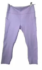 Fabletics Pureluxe Damen L Leggings Lila High Waist Oasis Capri Taschen NEU - Bild 1 von 11