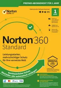 NORTON 360 SUB Standard 1 3 5 10 Geräte Deluxe Premium 1 Jahr Cloud Abo ESD @GWC - Bild 1 von 5