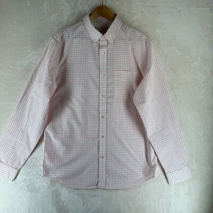 Banana Republic Luxe Poplin Slim Fit Men's Size L Check Long Sleeve Casual Shirt - Picture 1 of 14