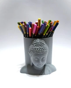 Vaso a Forma di viso di Buddha, 80x100x104 cm – Scultura Decorativa - Foto 1 di 3