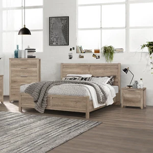 Cielo Multiple Size & Colour 4pcs Bedroom Suite MDF Aesthetic Strong Legs - Picture 1 of 50