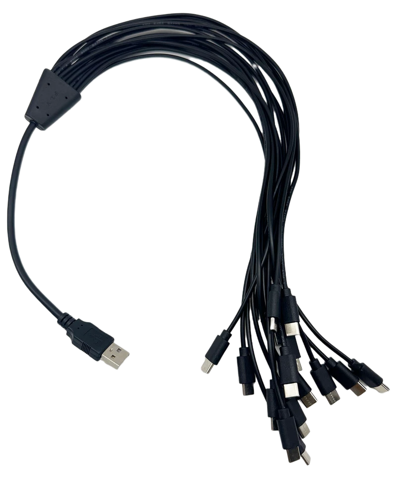 16-in-1 USB 2.0 Type A to 16 Multi USB Type C Splitter Charging Charger Cable - Image 1 of 4