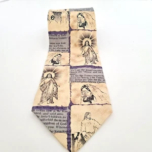 Eagle Neckwear Men’s Tie 100% Silk Religious Faith Jesus Christ Easter Bible 57" - Picture 1 of 7