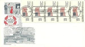 FDC 2116a - 22¢ Flag over Capitol - 3/29/1985 - Waubeka, WI - Aristocrats - Picture 1 of 1
