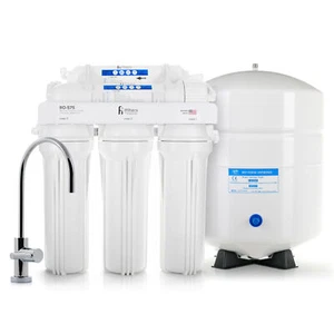 75 GPD Reverse Osmosis Filtration System 5 Stage, Chrome Faucet, 4 Gal - Picture 1 of 3