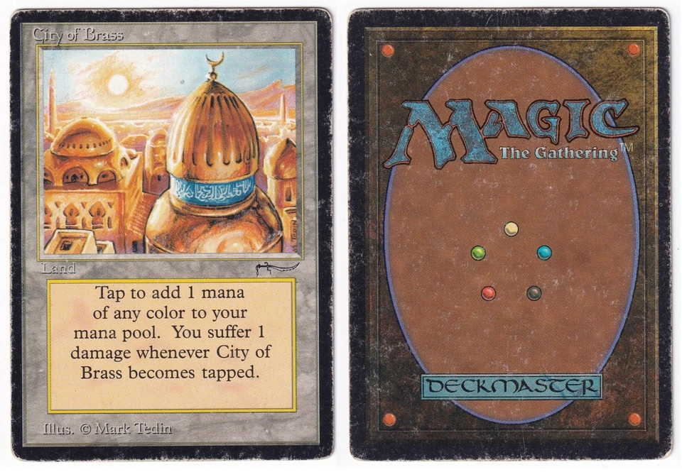 City of Brass -Arabian Nights Edition -HP - MTG -FREE SHIPPING! - Image 1 of 1