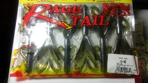 STRIKE KING "RAGE TAIL" NEW IN PKG., WATERMELON RED FLECKS PATTERN,6"SIZE, 6PK. - Foto 1 di 2