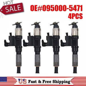 4PCS Fuel Injector 095000-5471 New For Isuzu NPR NPR-HD 4HK1 Diesel 2001-2007 02 - Picture 1 of 7