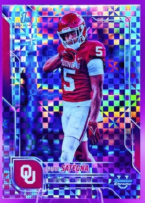 2025 Bowman University Chrome - Isaiah Sategna #48 X-Fractor (RC) - Image 1 of 2