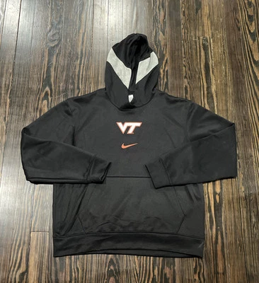 Nike Dri Fit Virginia Tech Hokies Hoodie Men’s Medium Black Polyester  - Image 1 of 4