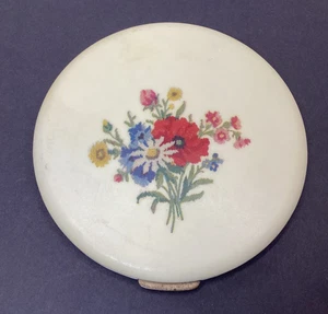 VTG Rex Fifth Avenue Compact Floral Design Mirrored Flapjack Celluliod 1950's - Picture 1 of 9