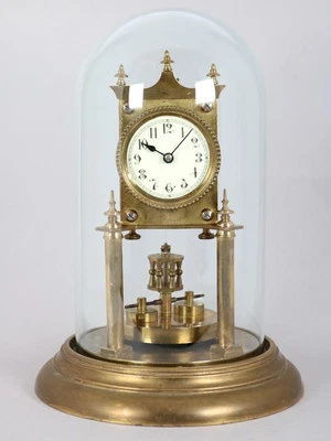 EARLY ANTIQUE JUF 400 DAY ANNIVERSARY CLOCK Patent Angemeldet WORKING ORDER key - Image 1 of 4