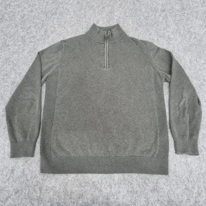 Barbour Jumper Mens Medium Olive Half Zip Neck Sweater Knit Outdoor Country - Picture 1 of 10