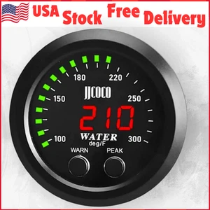 Universal Water Temperature Gauge 52mm with Alarm & 1/8 Npt Sensor Car 100-300F - Picture 1 of 12