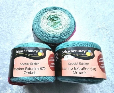 960g = 6 x 160g Schachenmayr Merino Extrafine 670 Ombre Shade 00083/00081 - Bild 1 von 4